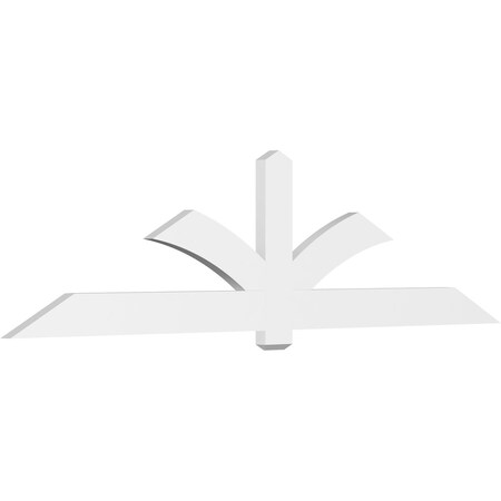 Ekena Millwork Redmond Architectural Grade PVC Gable Bracket, 108"W x 27"H x 2"D x 6"F, 6/12 Pitch GBP108X27X0206RED00